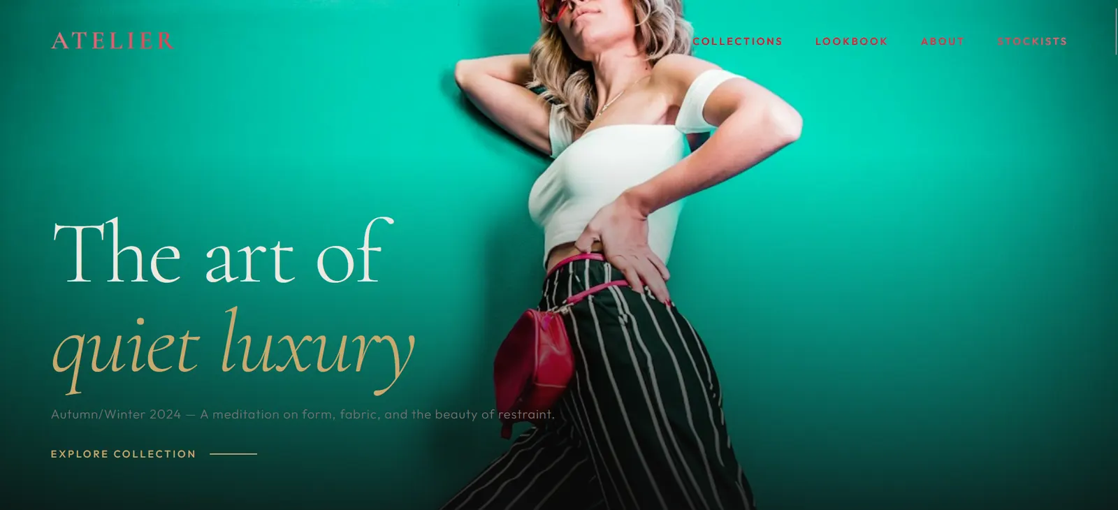 Atelier, a fashion label website design